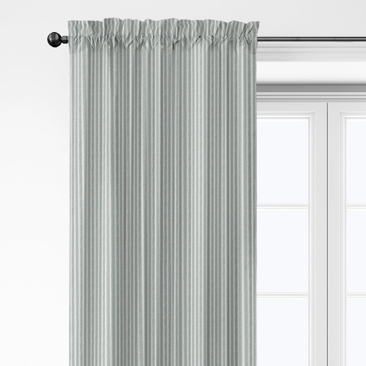 Walker Stripe Sage Pole Top Drapery Panel