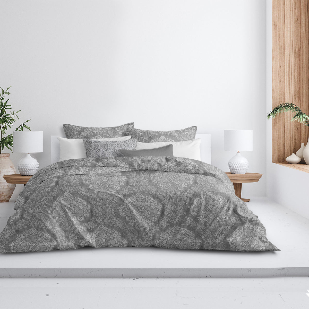 Ophelia Gray Coverlet Set