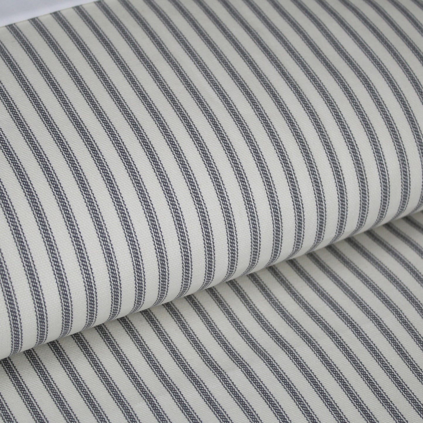 Cruz Ticking Stripes Gray-Ivory Comforter Set