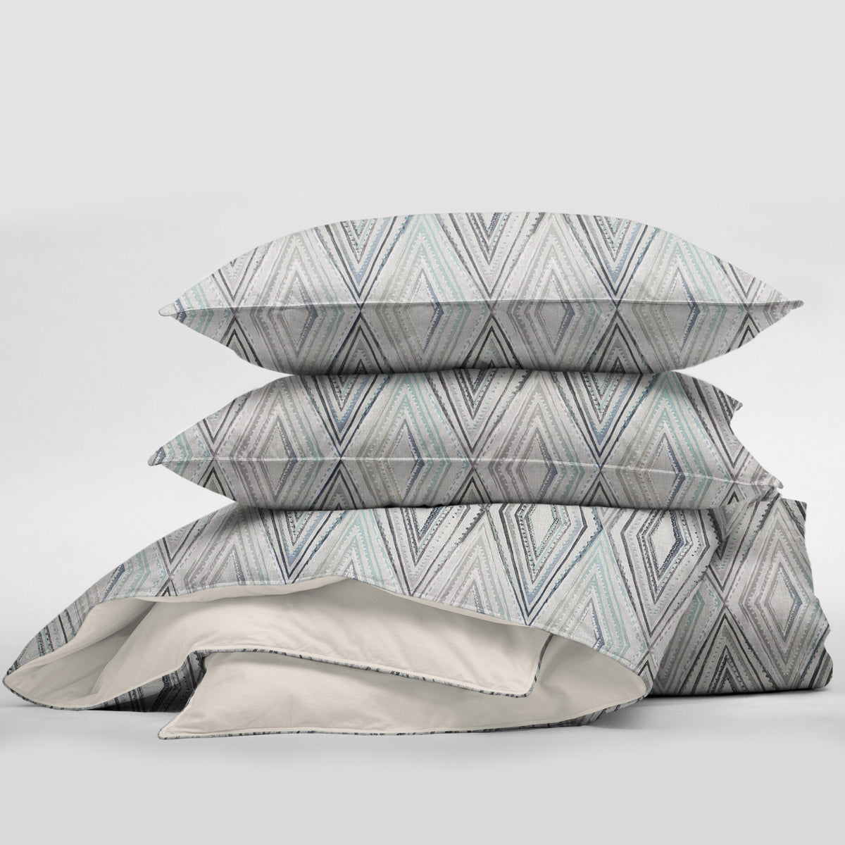Sloane Seabreeze-Ivory Duvet Cover Set