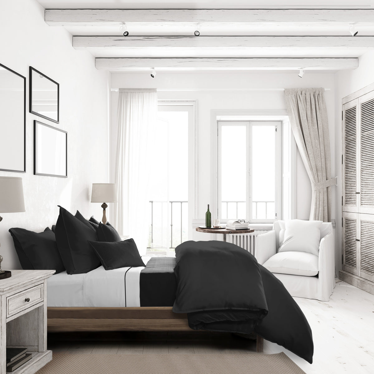 Everleigh Black Duvet Cover Set