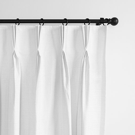 Ancebridge Bright White Pinch Pleat Drapes