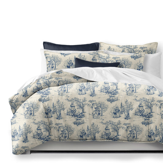 Archamps Toile Blue Comforter Set