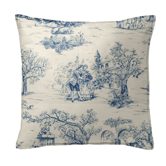 Archamps Toile Blue Decorative Pillows