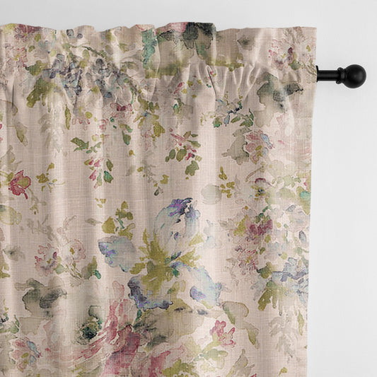 Athena Linen Blush Pole Top Drapes