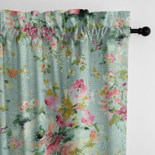 Athena Linen Eggshell Pole Top Drapes