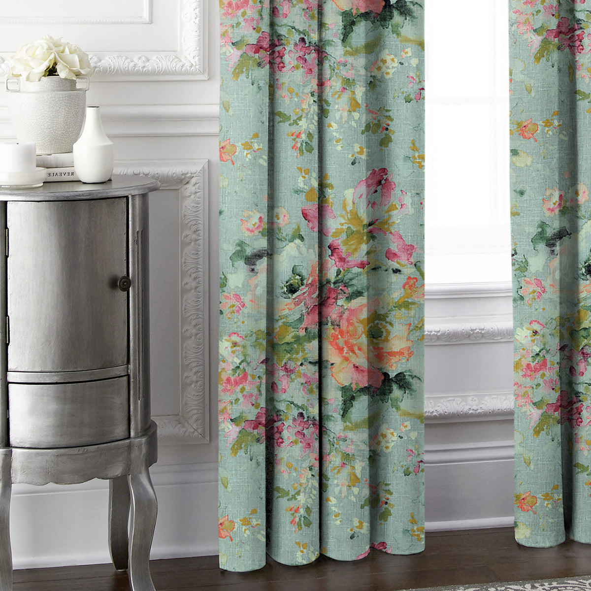 Athena Linen Eggshell Pole Top Drapes