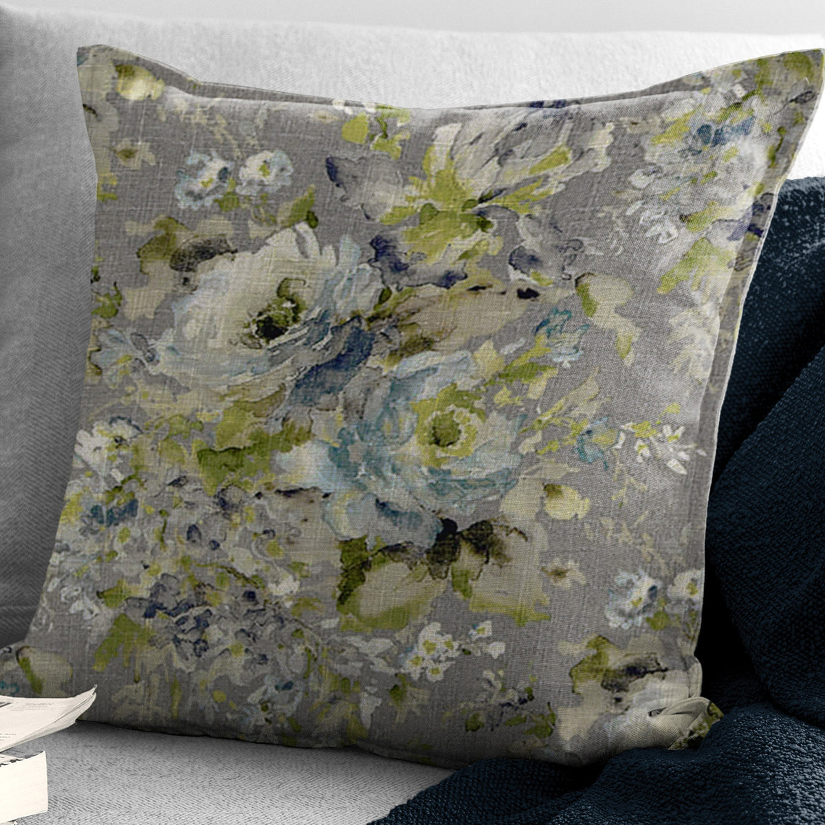 Athena Linen Heather Gray Decorative Pillows