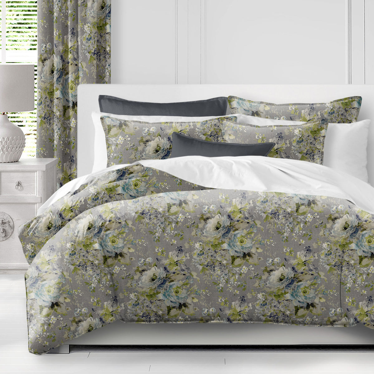 Athena Linen Heather Gray Duvet Cover Set