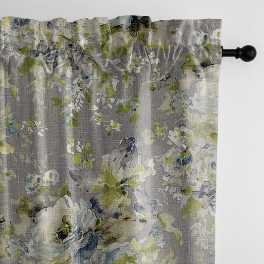 Athena Linen Heather Gray Pole Top Drapes