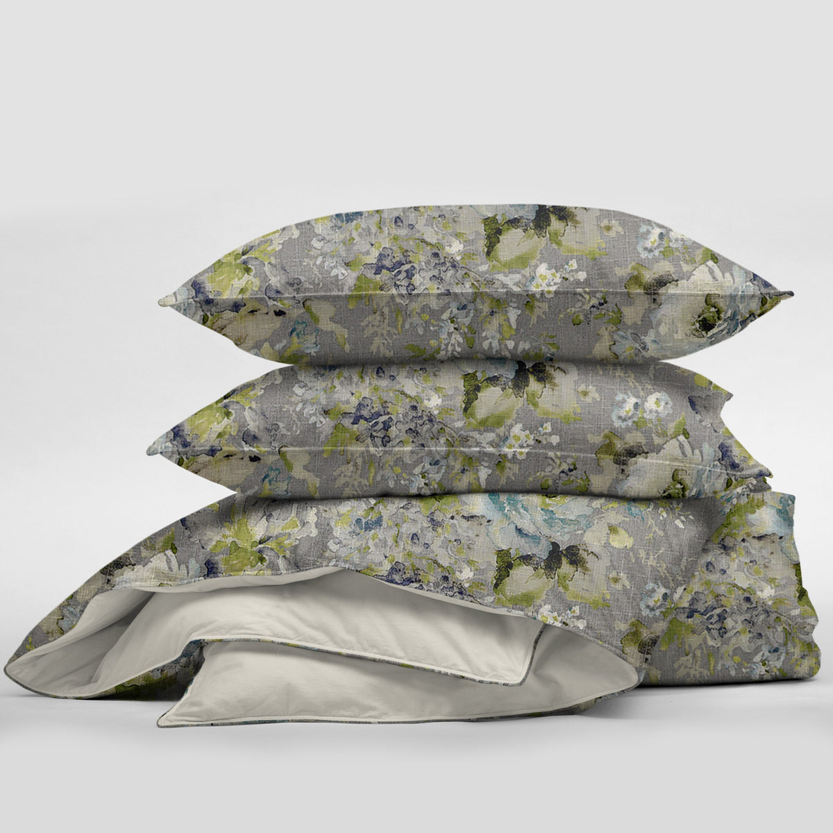 Athena Linen Heather Gray Duvet Cover Set