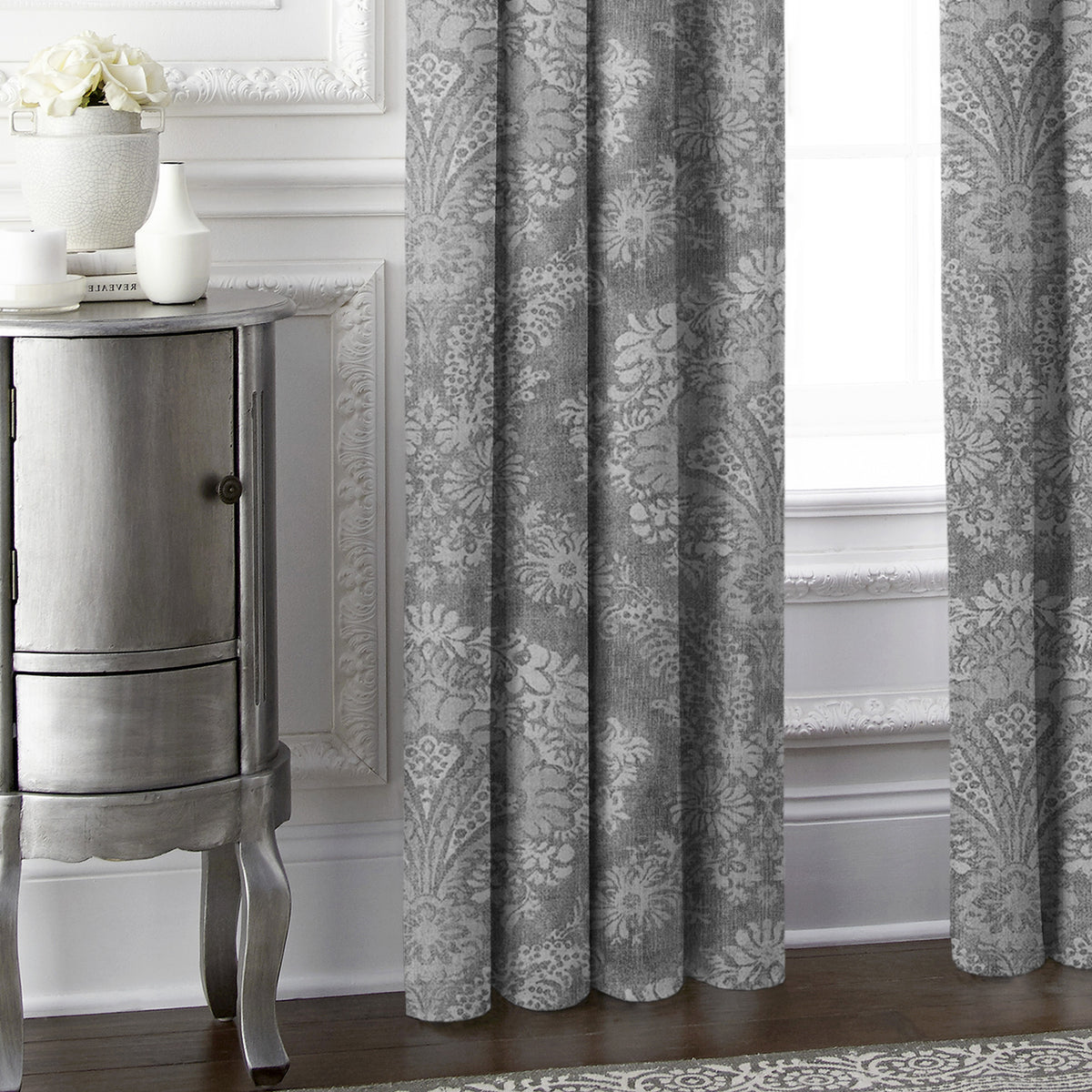 Ophelia Gray Pole Top Drapes