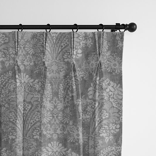 Ophelia Gray Pinch Pleat Drapes