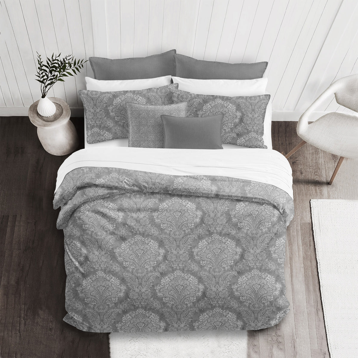 Ophelia Gray Coverlet Set