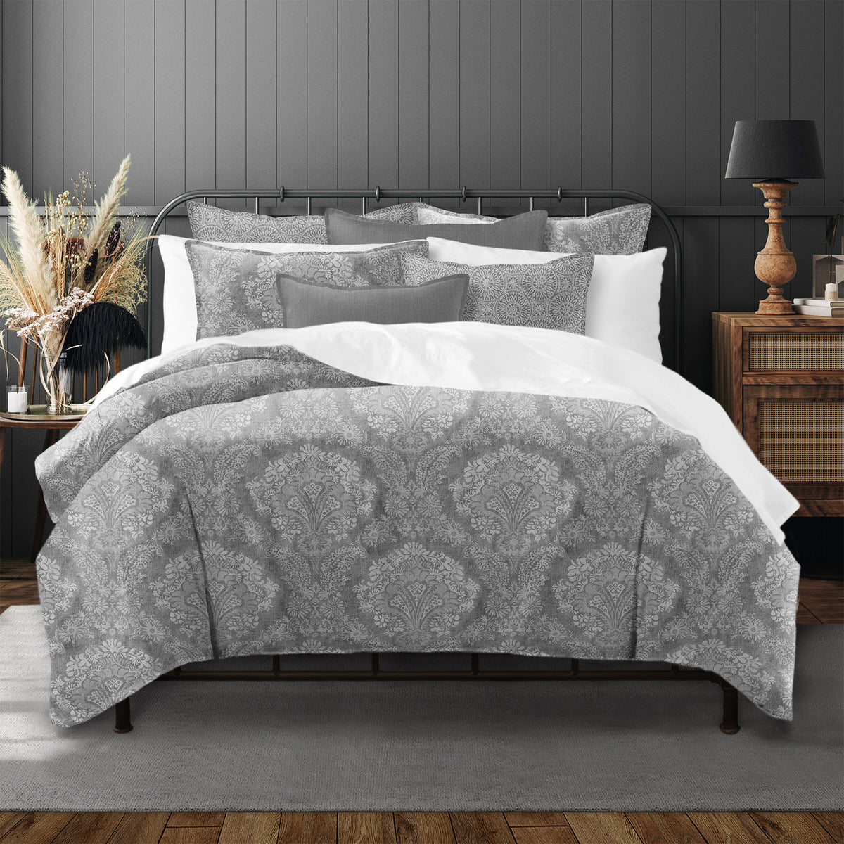 Ophelia Gray Coverlet Set