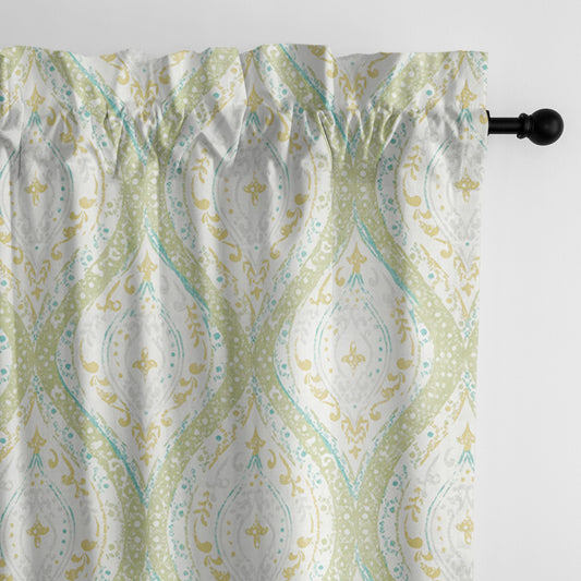 Cressida Green Tea Pole Top Drapes