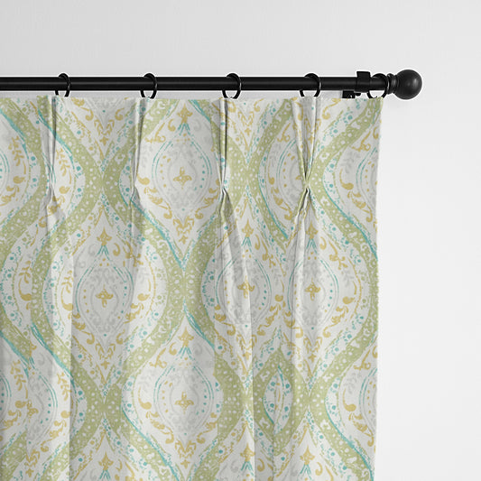 Cressida Green Tea Pinch Pleat Drapes