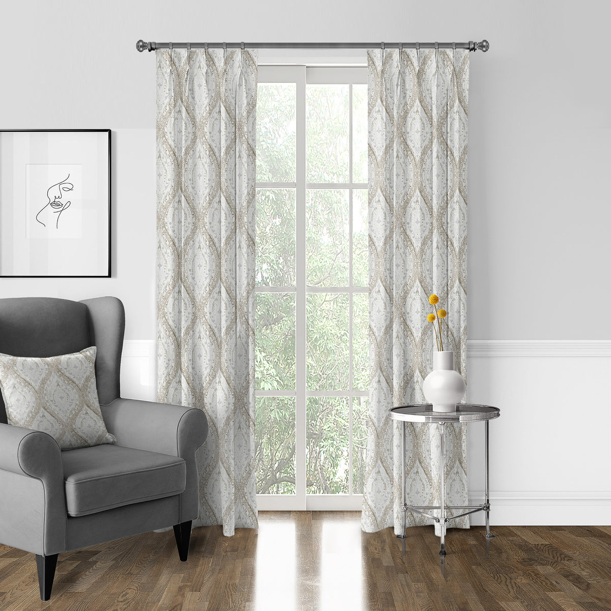 Cressida Linen Pinch Pleat Drapes