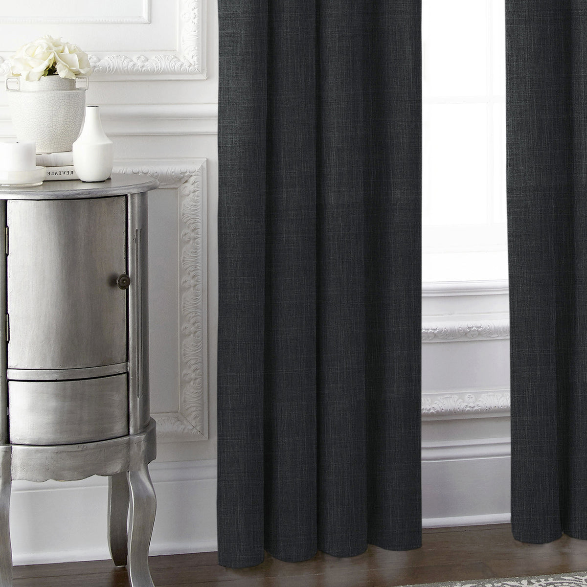 Austin Charcoal Pole Top Drapes