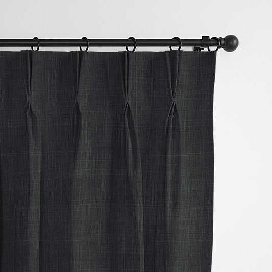 Austin Charcoal Pinch Pleat Drapes