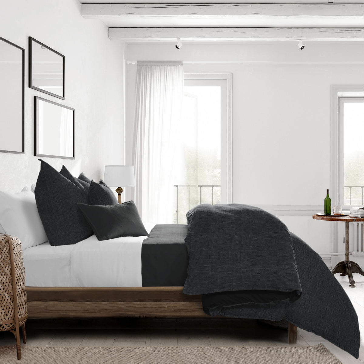 Austin Charcoal Duvet Cover Set