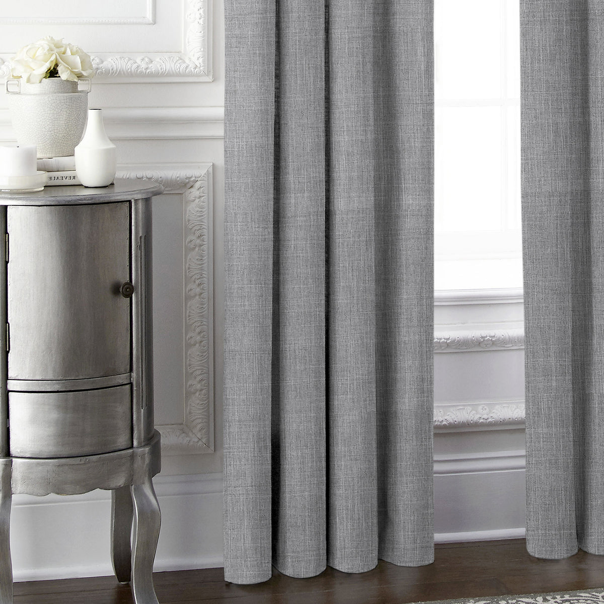 Austin Gray Pole Top Drapes