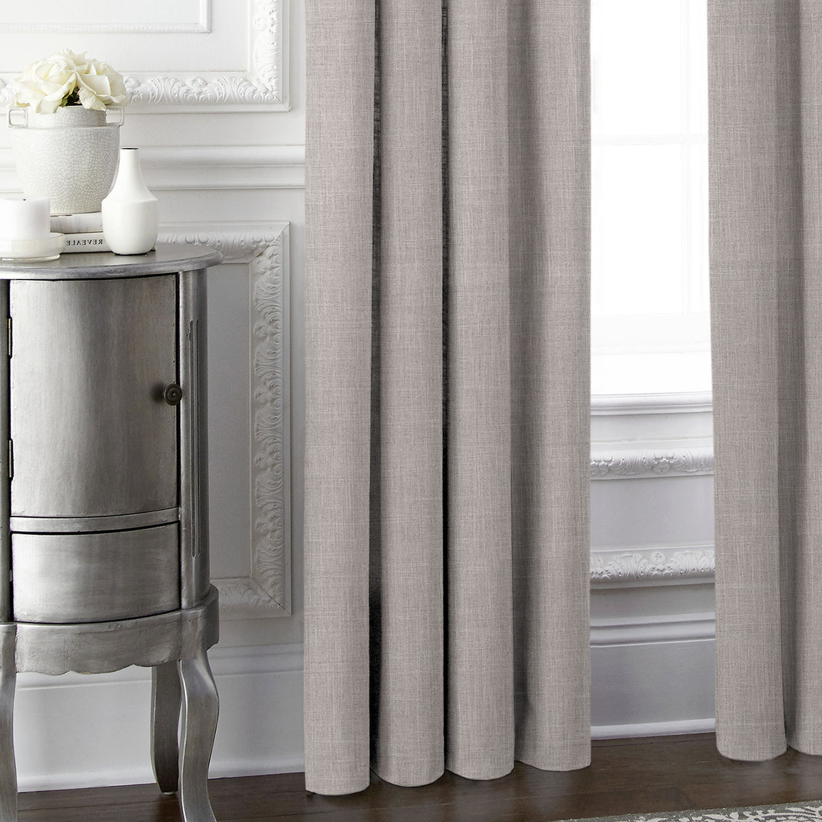 Austin Taupe Pole Top Drapes