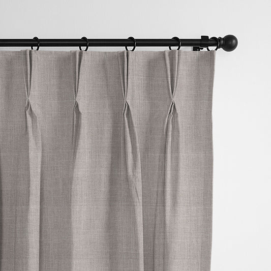 Austin Taupe Pinch Pleat Drapes