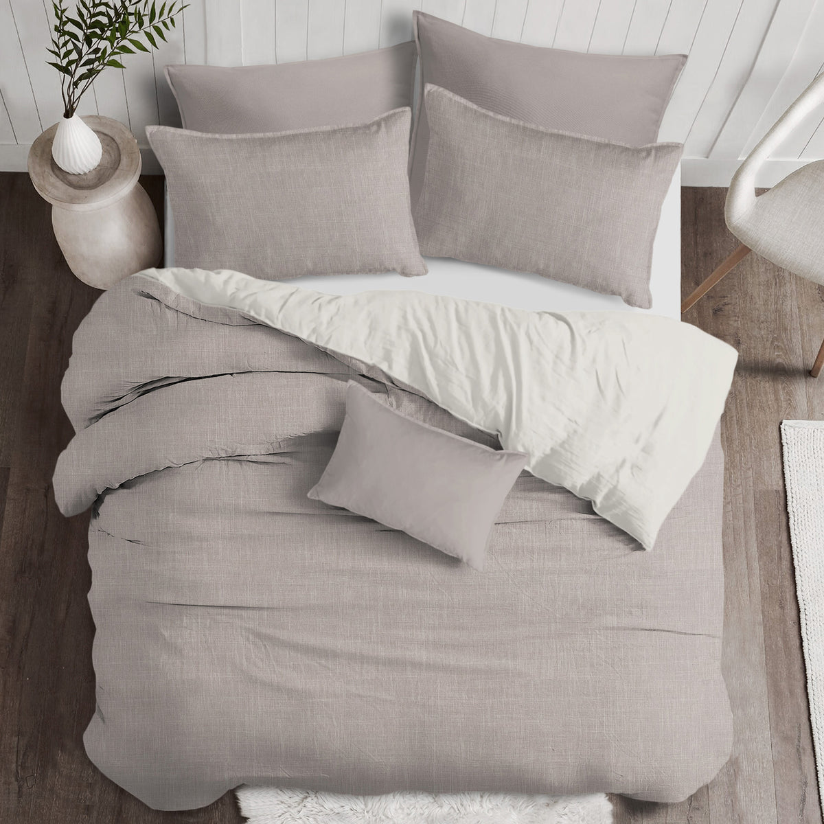 Austin Taupe Duvet Cover Set