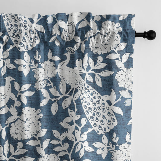 Lark Navy Pole Top Drapes