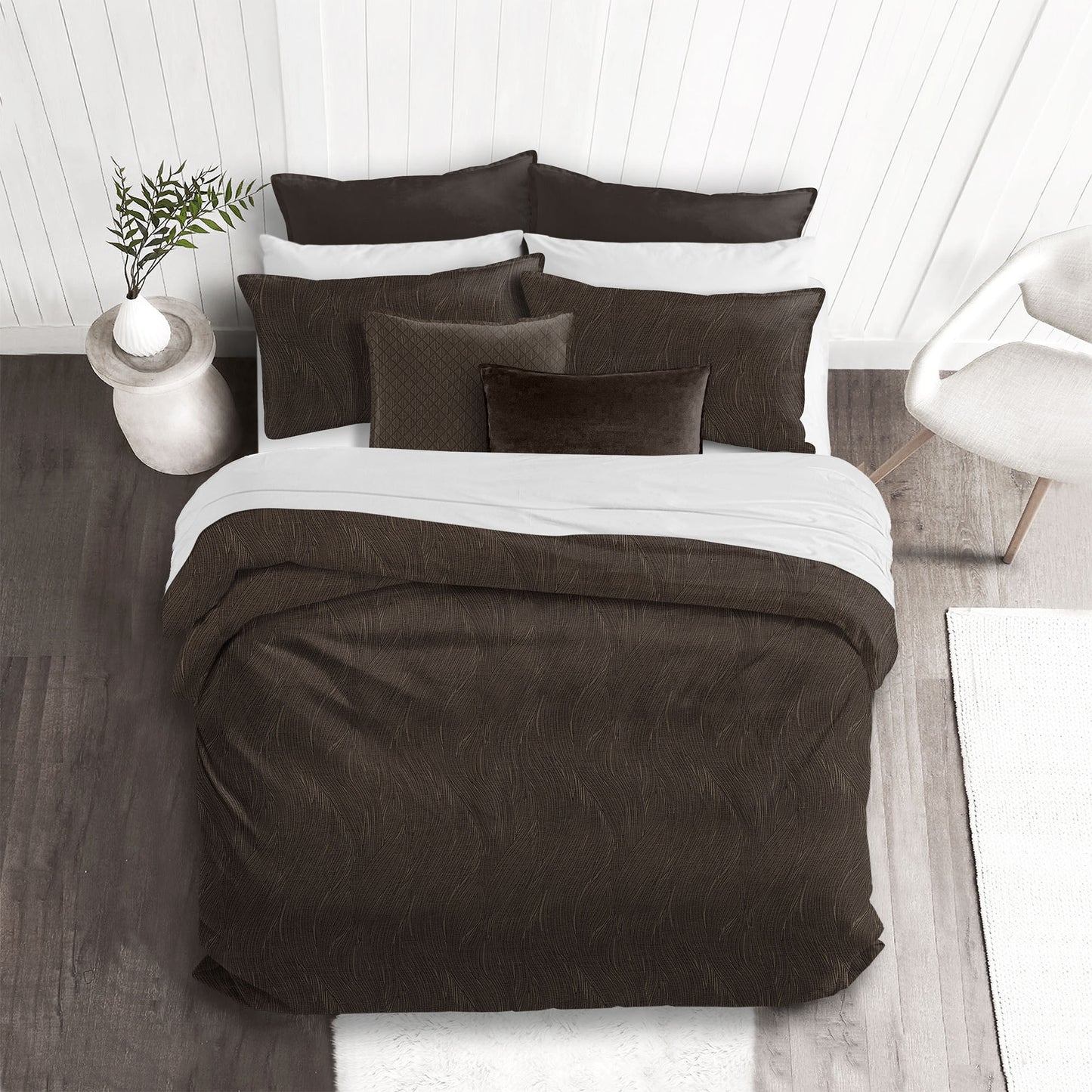 Barrett Chocolate Duvet Cover Set