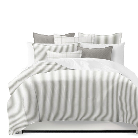 Basic Ticking Stripes Linen Comforter Set