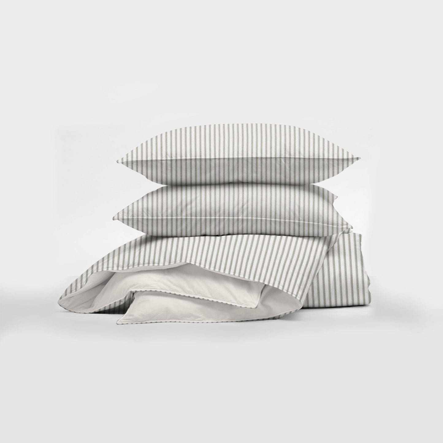 Basic Ticking Stripes Linen Duvet Cover Set