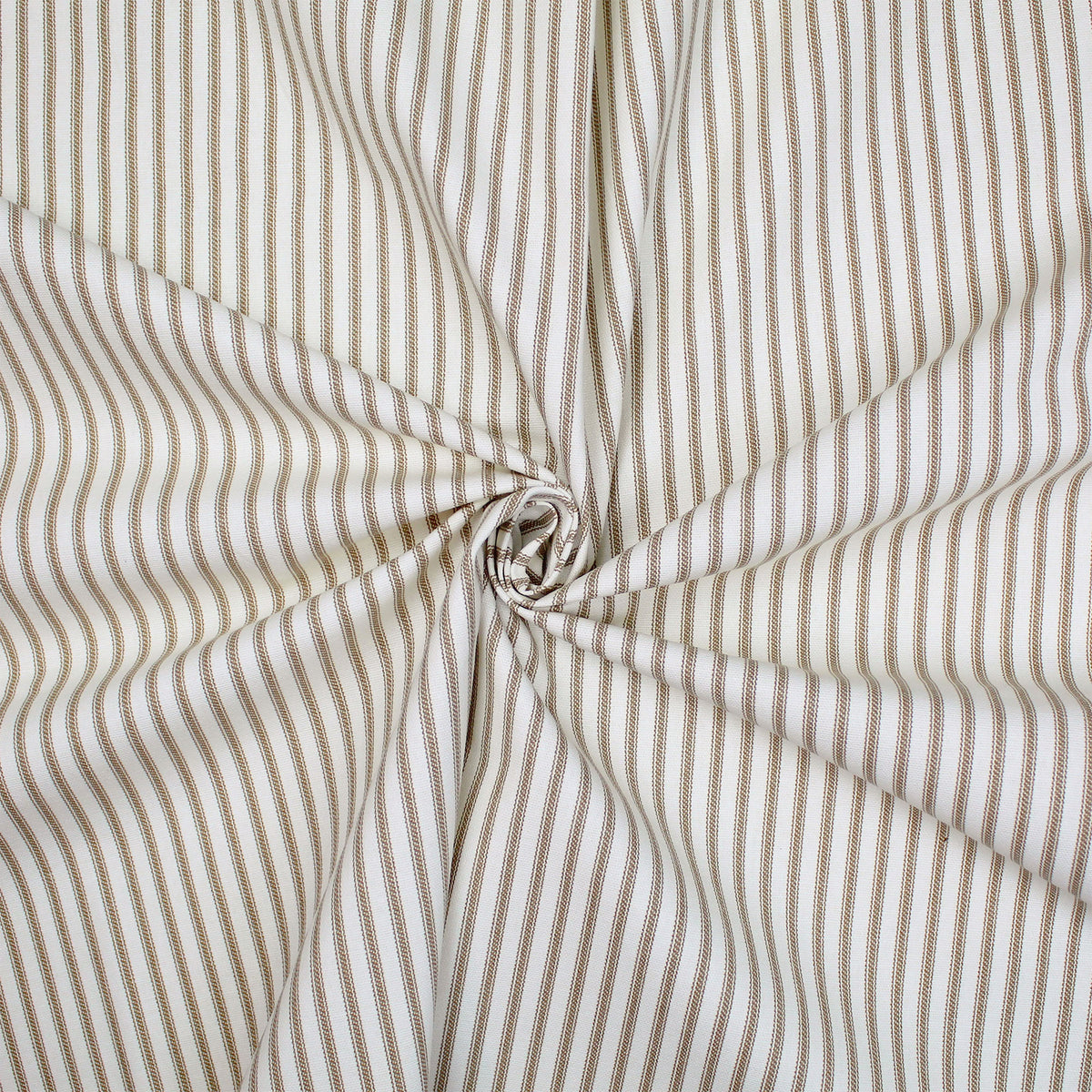 Basic Ticking Stripes Walnut Duvet Cover Set