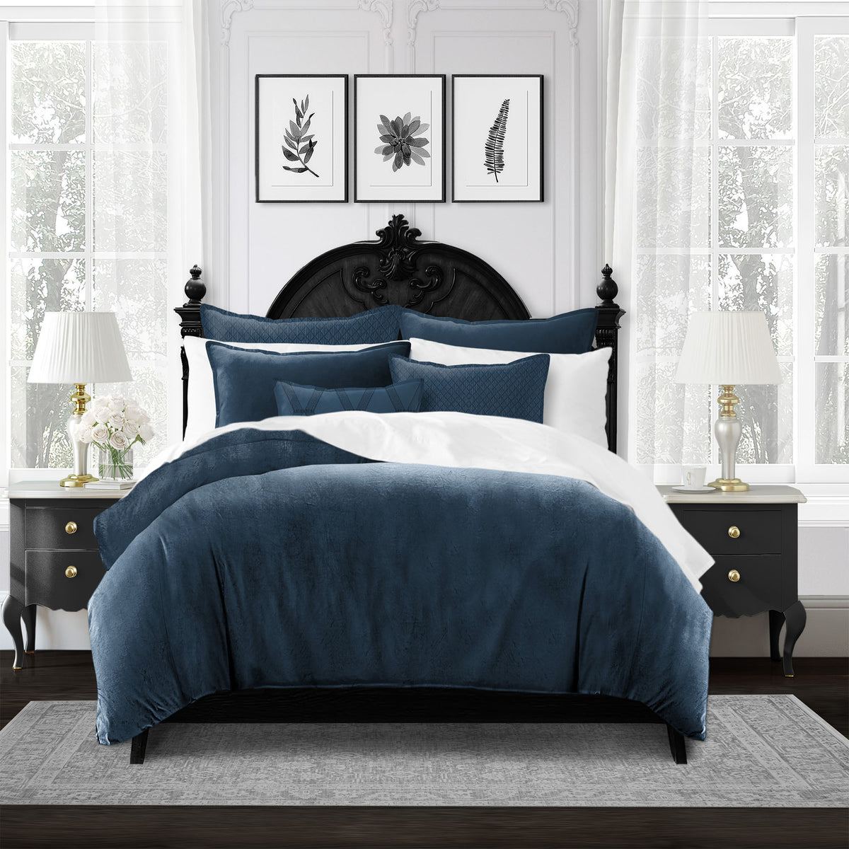 Basic Velvet Marine Comforter Set