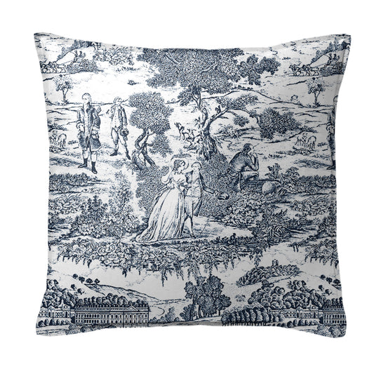 Beau Toile Blue Decorative Pillows