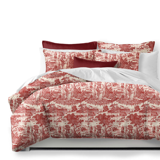 Beau Toile Red Duvet Cover Set