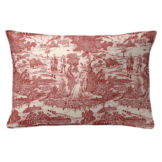 Beau Toile Red Shams