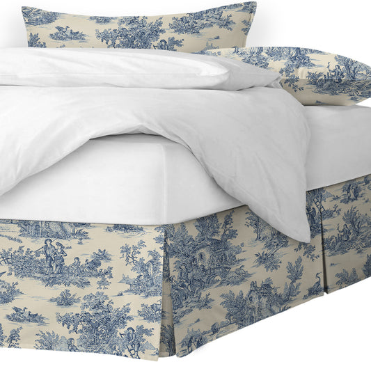 Bouclair Blue Bedskirt