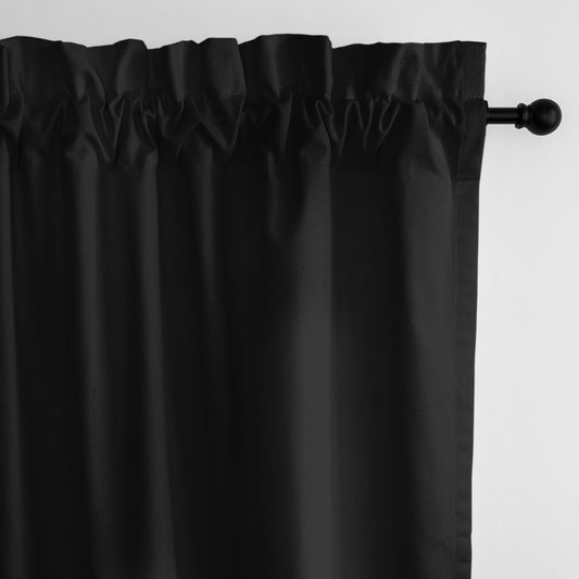 Braxton Black Pole Top Drapes