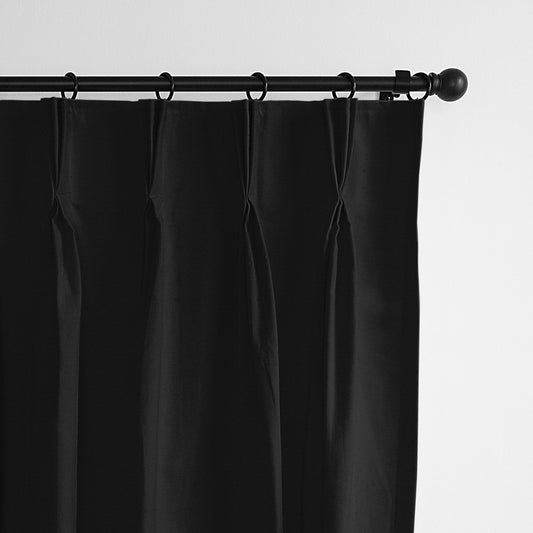 Braxton Black Pinch Pleat Drapes