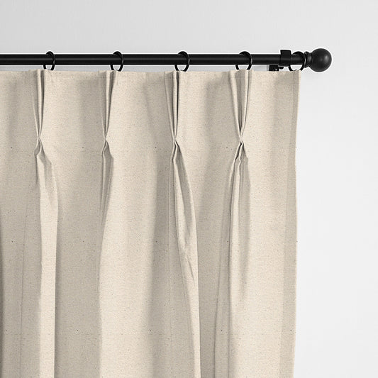 Braxton Natural Pinch Pleat Drapes