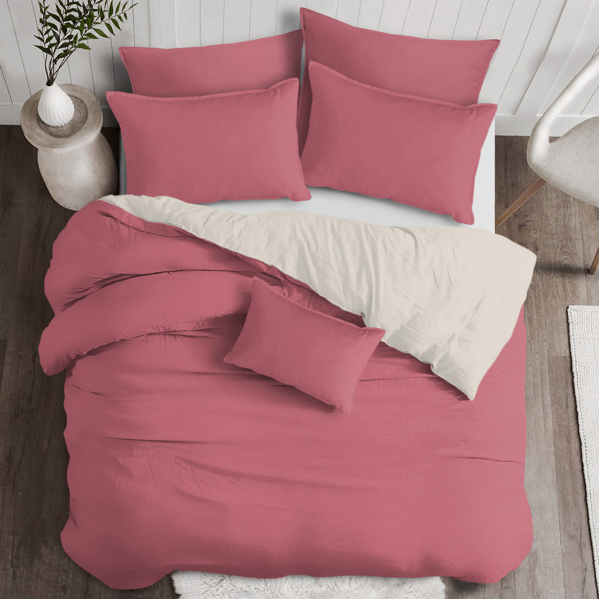 Braxton Pink Grapefruit Comforter Set