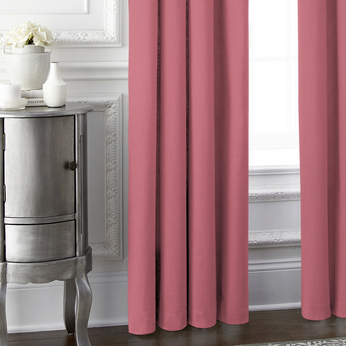 Braxton Pink Grapefruit Pinch Pleat Drapes