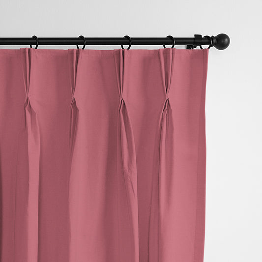 Braxton Pink Grapefruit Pinch Pleat Drapes