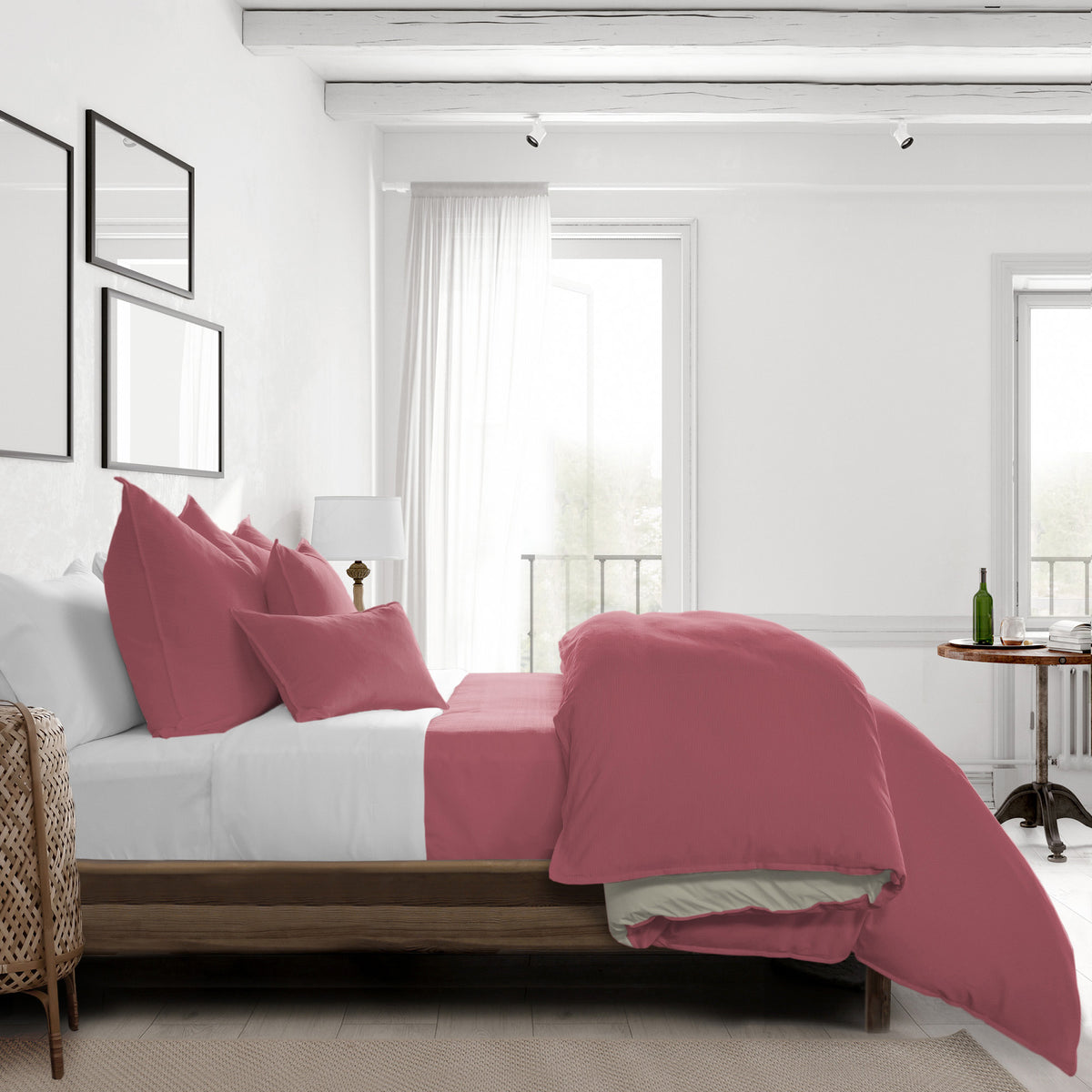 Braxton Pink Grapefruit Duvet Cover Set
