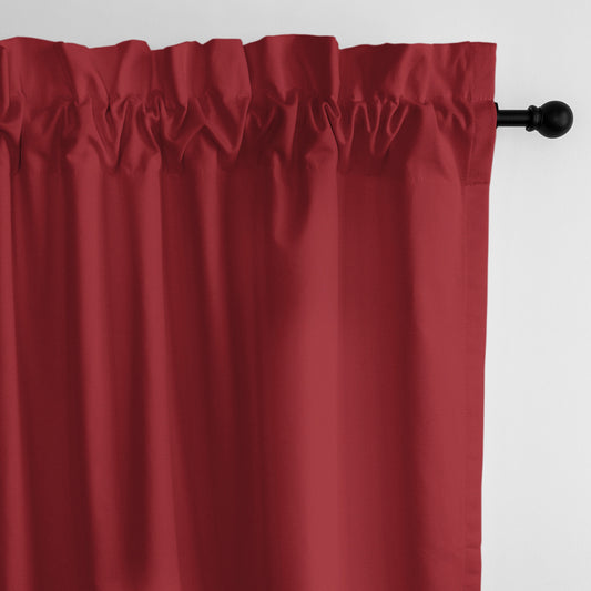 Braxton Red Pole Top Drapes