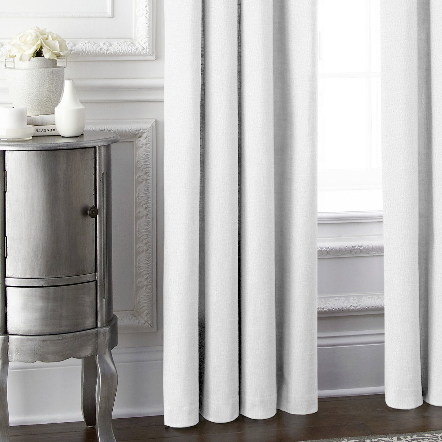 Braxton White Pole Top Drapes