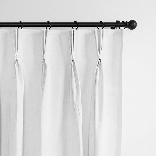 Braxton White Pinch Pleat Drapes