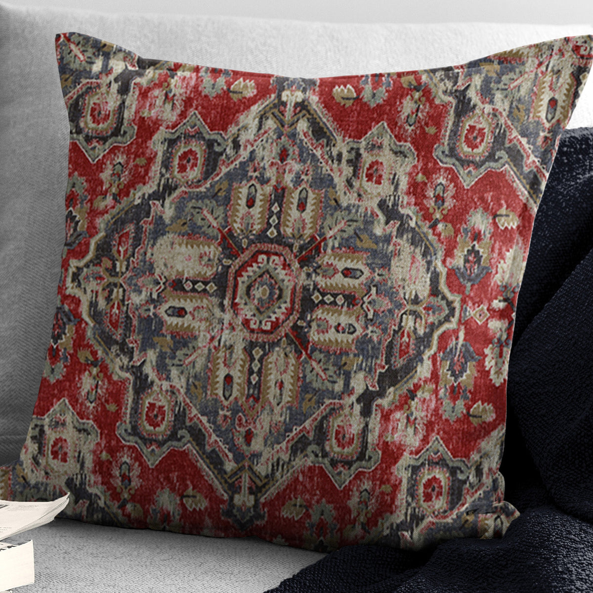 Charvelle Red-Blue Decorative Pillows
